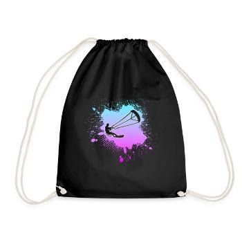 kite surfen - Turnbeutel - Schwarz - Vorne