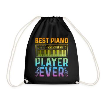 Pianiste Claviériste - Meilleur pianiste - Sac de sport léger - noir - Devant