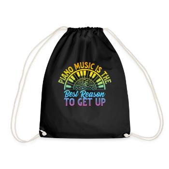 La musique de piano est la meilleure raison de se lever - Piano K - Sac de sport léger - noir - Devant