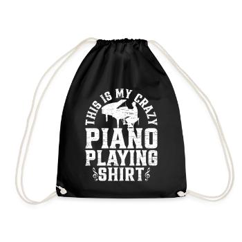 This Is My Crazy Piano Playing Shirt - Pianist Key - Sac de sport léger - noir - Devant