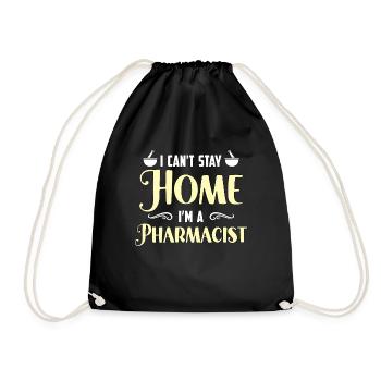 Pharmacy Technician I Can't Stay Home Health Care - Drawstring Bag - black - Front