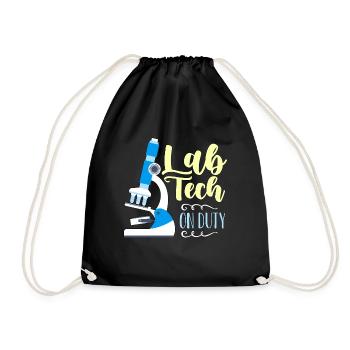 Lab Technician Lab Tech On Duty Medical Healthcare - Drawstring Bag - black - Front
