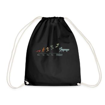 Billard Spiel Billardtisch Vintage Snooker Pool - Turnbeutel - Schwarz - Vorne
