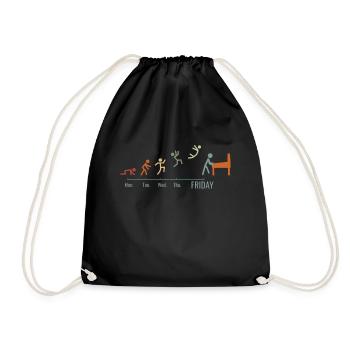 Pinball Machine Arcade Gamer Slots - Drawstring Bag - black - Front