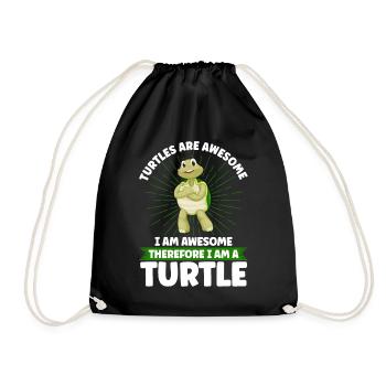 Les tortues sont géniales Je suis génial - Sac de sport léger - noir - Devant