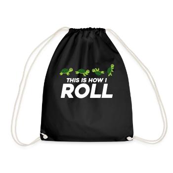 Turtle - Drawstring Bag - black - Front