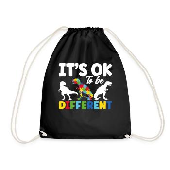Its Ok To Be Different - Drawstring Bag - black - Front