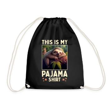 Paresseux C’est ma chemise de pyjama pyjama sommeil - Sac de sport léger - noir - Devant