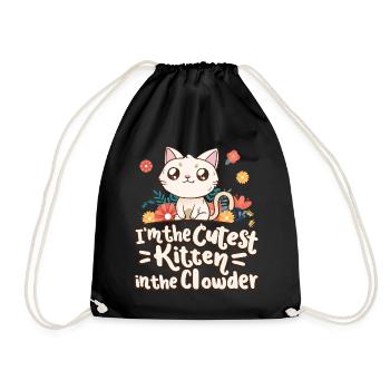 Je suis le chaton le plus mignon du Clowder - Sac de sport léger - noir - Devant
