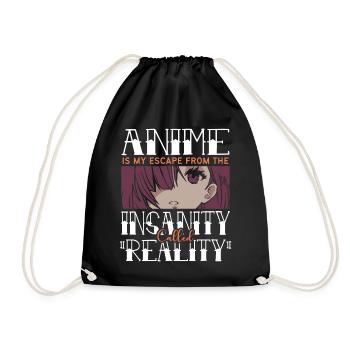 L’anime est mon échappatoire à la folie appelée - Sac de sport léger - noir - Devant