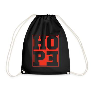 Hope - Drawstring Bag - black - Front