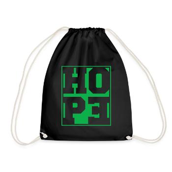 Hope - Drawstring Bag - black - Front