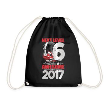 Level Unlocked 6 Jahre alt 2017 Headset Gaming - Turnbeutel - Schwarz - Vorne