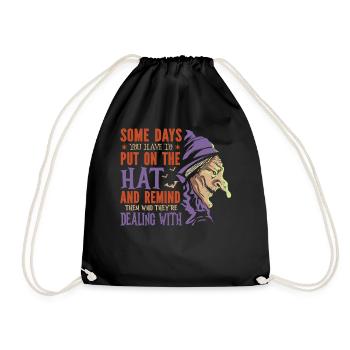 Certains jours, vous devez mettre votre chapeau et - Sac de sport léger - noir - Devant
