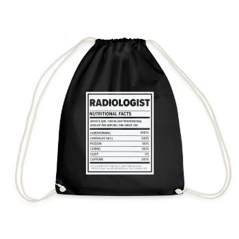 Radiology Rad Tech Technologist Radiologist X-ray - Drawstring Bag - black - Front