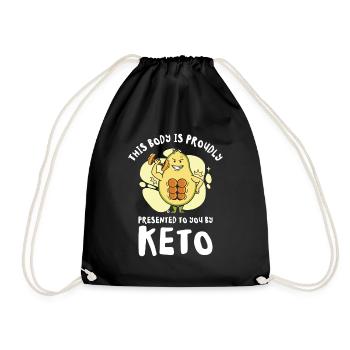 Keto Diet Workout Nutritionist Avocado Fruit - Drawstring Bag - black - Front