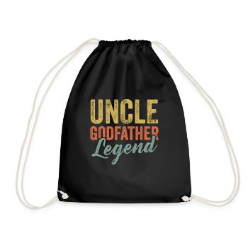 Onkel Pate Legende Tee Lustiger Neffe Nichte - Turnbeutel - Schwarz - Vorne