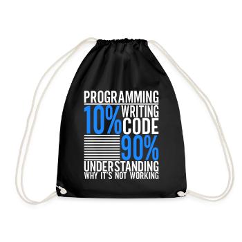 Programmer Computer Scientist - Drawstring Bag - black - Front