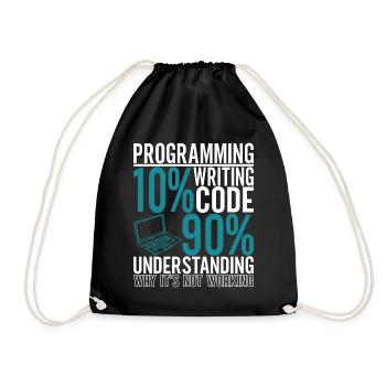 Programmer Computer Scientist - Drawstring Bag - black - Front