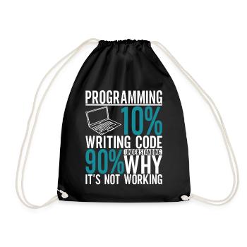 Programmierer Informatiker - Turnbeutel - Schwarz - Vorne