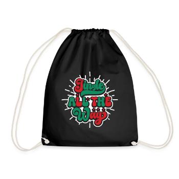 Jingle All The Way - Christmas - Drawstring Bag - black - Front