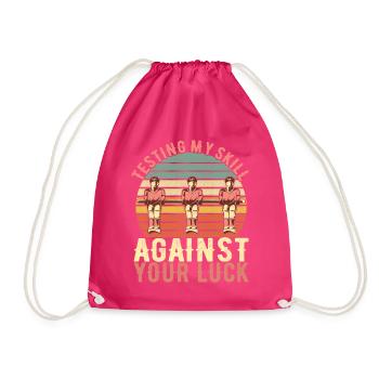 Foosball table football - Drawstring Bag - fuchsia - Front