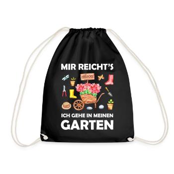Garten Lustiger Spruch Hobbygärtner Geschenkidee - Turnbeutel - Schwarz - Vorne