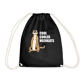 Suricate cool drôle de dicton cadeau - Sac de sport léger - noir - Devant