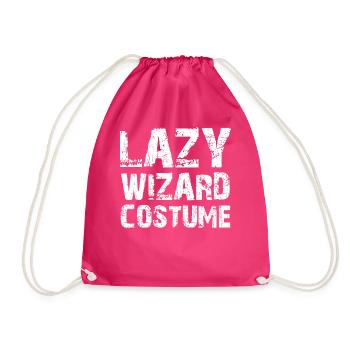 Ren Fair Renaissance Festival - Lazy Medieval Wiza - Drawstring Bag - fuchsia - Front