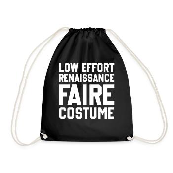 Ren Fair - Low Effort Renaissance Faire Costume - Turnbeutel - Schwarz - Vorne