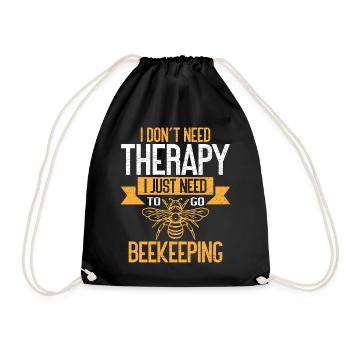 Beekeeping Imker Biene - Turnbeutel - Schwarz - Vorne