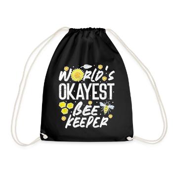 Beekeeping Imker Geschenk - Turnbeutel - Schwarz - Vorne