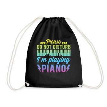 Claviériste piano - Please Do Not Disturb I’m Play - Sac de sport léger - noir - Devant