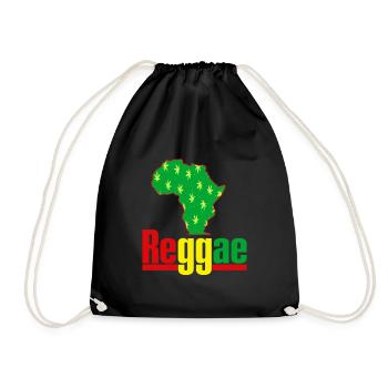 Carte Africa Reggae avec feuilles de chanvre - Sac de sport léger - noir - Devant