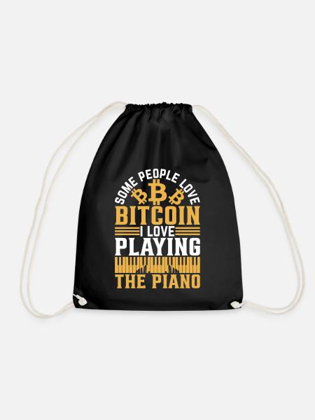 Piano Players - People Love Bitcoin I Love Playing - Turnbeutel - Schwarz