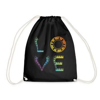 Claviériste Pianiste Claviériste Piano Love Piano - Sac de sport léger - noir - Devant