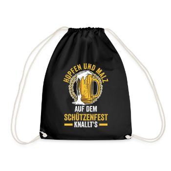 Schützenverein Bier Schützenfest - Turnbeutel - Schwarz - Vorne