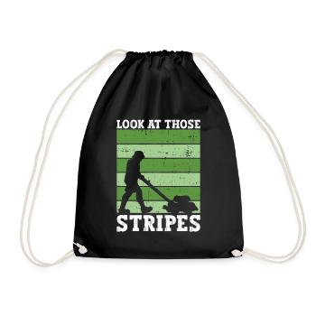 Regardez ces rayures - tondeuse à gazon - Sac de sport léger - noir - Devant