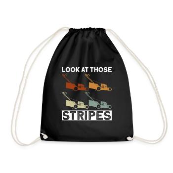 Regardez ces rayures - tondeuse à gazon - Sac de sport léger - noir - Devant