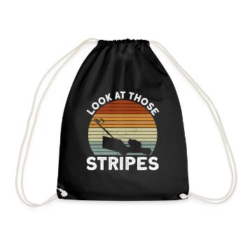 Regardez ces rayures - tondeuse à gazon - Sac de sport léger - noir - Devant