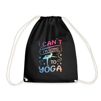 Je ne peux pas aller au yoga yoga amusant - Sac de sport léger - noir - Devant