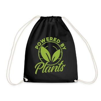 Powered By Plants - Turnbeutel - Schwarz - Vorne