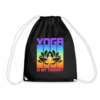 Yoga Is My Therapy Yoga - Turnbeutel - Schwarz - Vorne