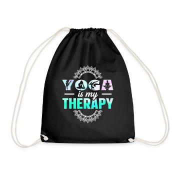 Yoga Is My Therapy Yoga - Turnbeutel - Schwarz - Vorne