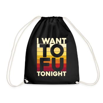Je veux du tofu ce soir - Sac de sport léger - noir - Devant
