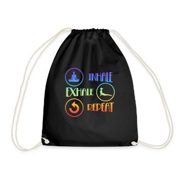 Inhale Exhale Repeat Yoga - Turnbeutel - Schwarz - Vorne