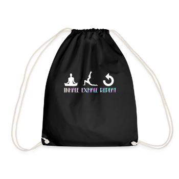 Inhale Exhale Repeat Yoga - Turnbeutel - Schwarz - Vorne