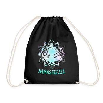 Namastizzle Meditating Mandala Yoga - Turnbeutel - Schwarz - Vorne