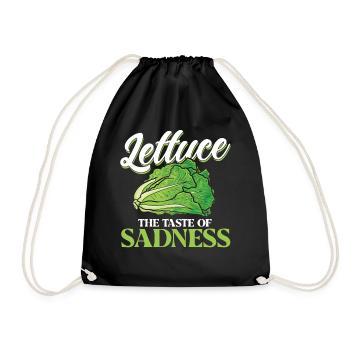 Lettuce The Taste Of Sadness - Drawstring Bag - black - Front