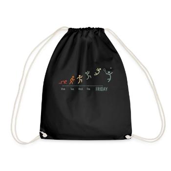 Tennis Tennis Ball Tennis Player Weekend Vintage - Drawstring Bag - black - Front